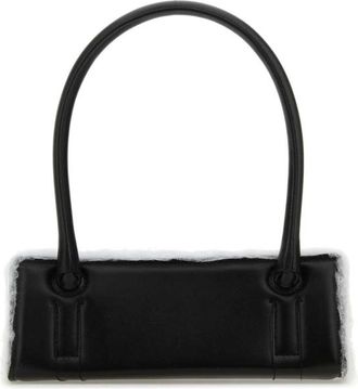 DENTRO Black Leather Radar Shoulder Bag
