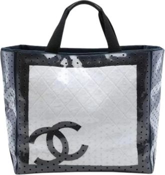 Chanel Pre-owned Vintage Quilted Tote Bag - Dames - Vintage Shopper - Zwart - ONE Size - Katoen - Vintage