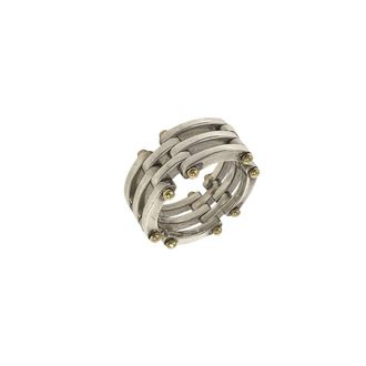 Tiffany & Co. Silver Yellow Gold (18K) Silver 925 Band Ring (Pre-Owned)