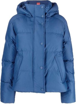 Ralph Lauren Ge&iuml;soleerde Jas - Dames - Winterjassen - Blauw - S - Leer - Jassen