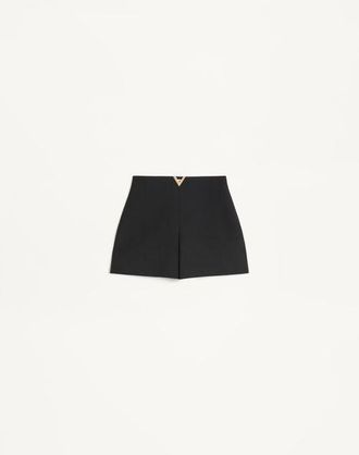 Valentino Shorts In Crepe Couture Donna NERO 42