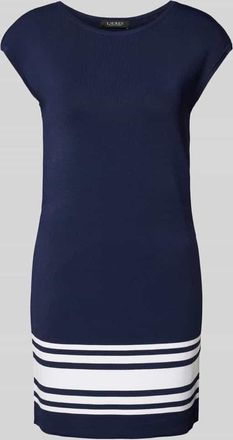 Lauren Ralph Lauren Minikleid mit Kapp&auml;rmeln Modell HADELL in Dunkelblau, Gr&ouml;&szlig;e L