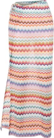 Missoni Zigzag maxi-jurk met strik - Beige