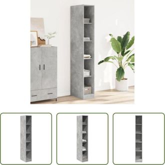 vidaXL Armadio grigio cemento - Armadio Grigio Cemento 30x50x200 cm in Legno tecnico