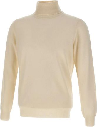 KANGRA Turtleneck Trui - Heren - Coltruien - Wit - 2XL - Wol - Truien & Vesten