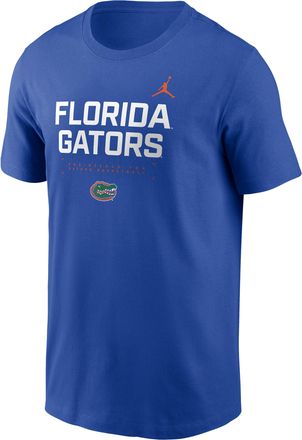 Nike Jordan Mens Florida Courtside Basketball Jordan Brand Dri-FIT College T-Shirt in Blue | 0JET4EVUFN-4V1