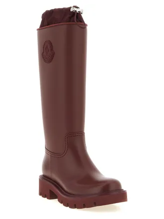 Moncler Kickstream High Rain Boot - Burgundy