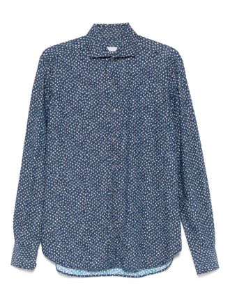 Orian Overhemd met print - Blauw