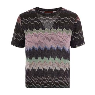 Missoni Round-neck Knitwear, female, Multicolor, Size: M Round-neck T-shirt