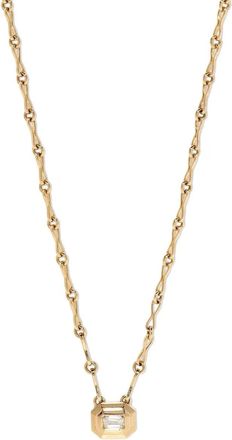 Azlee 18K yellow gold Staircase diamond necklace
