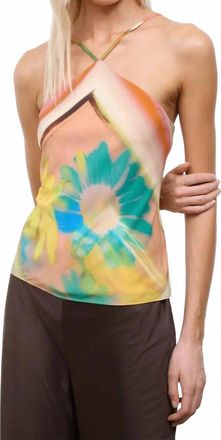 Staud Cubism Top In Superbloom Scarf