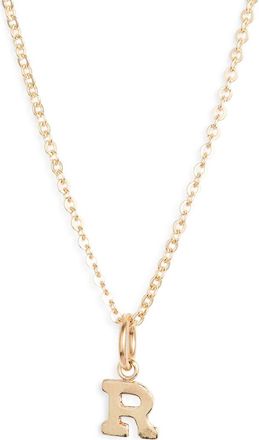 Nashelle Initial Pendant Necklace in Gold Fill - R at Nordstrom, Size 18