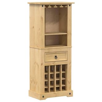 vidaXL Mueble Botellero Corona Madera Maciza De Pino 56x35x134,5 Cm Vidaxl
