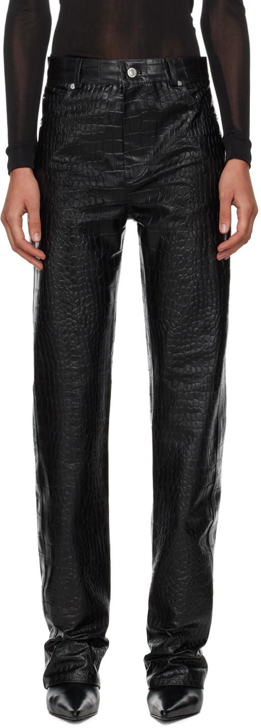 【関税込み】Mugler ブラック Eco Sport Lycra レギンス SSENSE Exclusive Black & Green Eco Sport Lycra Leggings by