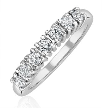The Diamond Store Chloe Platinum 7 Stone Diamond Eternity Ring 0.30CT H/SI