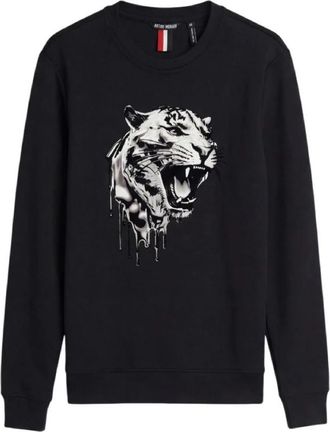 Antony Morato Sweatshirt met ronde hals - Heren - Sweatshirts - Zwart - XL - Katoen - Hoodies & sweatvesten