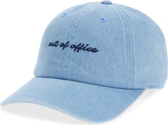 American Needle Out of Office Embroidered Baseball Cap in Denim Twill at Nordstrom