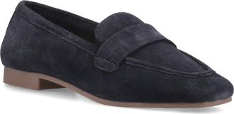 Hush Puppies Sutton Su&egrave;de Leren Dames Navy Instappers