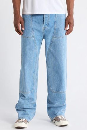 Brain Dead Straight Leg Jeans in Light Washed Indigo at Nordstrom, Size 32 X 32