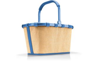 Reisenthel Einkaufskorb REISENTHEL Carrybag, Damen, blau (beige, blau), Polyester, Einkaufsk&ouml;rbe Einkaufskorb, Aus recyceltem Material