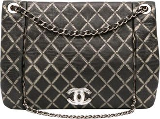 Chanel Pre-owned Quilted Leather Bag - Dames - Vintage Schoudertas - Zwart - ONE Size - Leer - Vintage