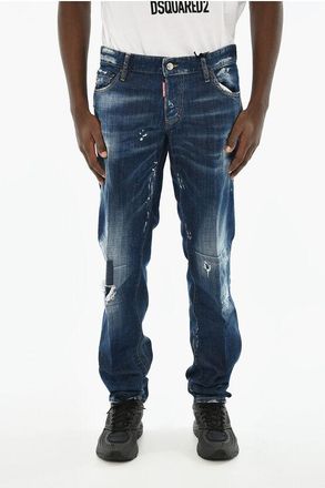 Dsquared2 Slim Fit Jeans with Visible Stitching 18cm size 52