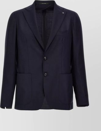 Tagliatore virgin wool single-breasted blazer