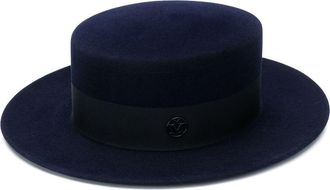 Maison Michel Kiki fedora hat - women - Cotton/Viscose/Wool Felt - S - Blue