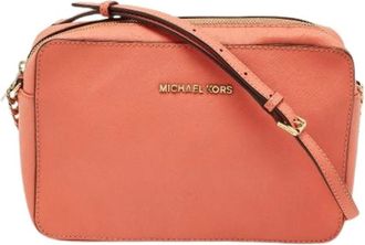 Michael Kors Pre-owned Cross Body Bags, female, Orange, Size: ONE SIZE Pre-owned Leather Shoulder Bag