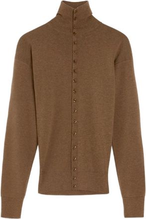 Christophe Lemaire Cardigan a collo alto - Marrone