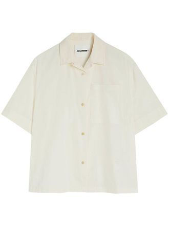 Jil Sander White Cotton Shirt With Pocket