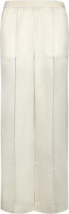 Loulou Studio Lars Wide Broeken - Dames - Wijde Broeken - Wit - S - Leer - Broeken