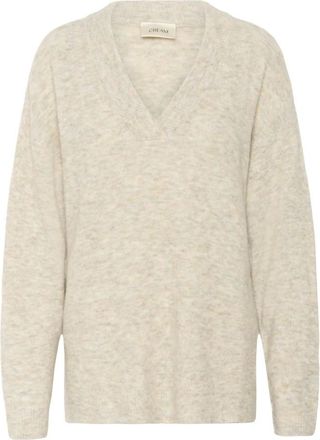 Cream Dames, Truien, Grijs, Maat: XL Wol