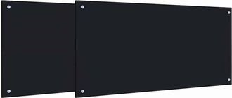 vidaXL Salpicadero De Cocina 2 Pcs Negro 100 X 50 Cm Vidrio Templado Vidaxl