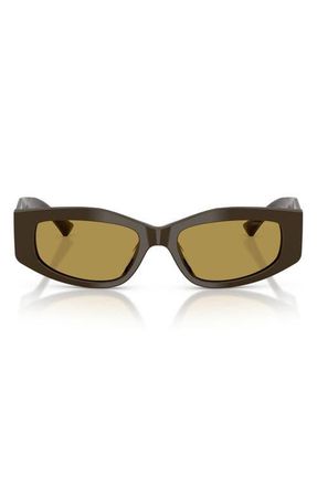 Jimmy Choo London 53mm Irregular Sunglasses in Caper Green /Green at Nordstrom