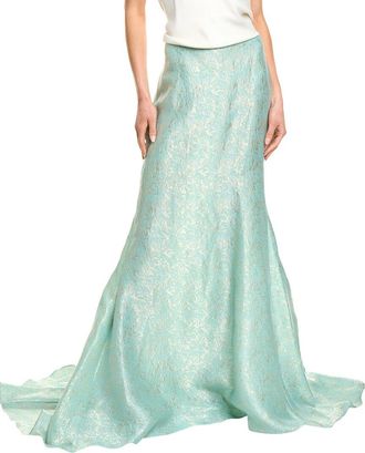 Reem Acra Long Jacquard Skirt