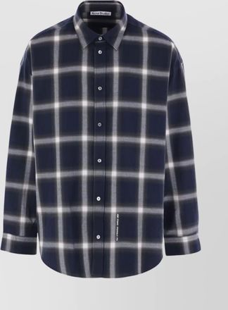 Acne Studios checked collared shirt cuffed sleeves