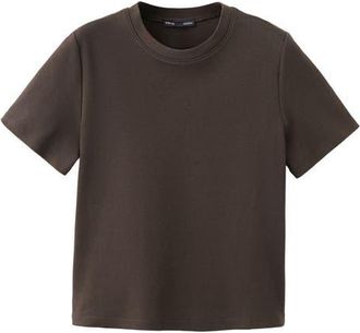 Mango Short Sleeve T-Shirt in Chocolate at Nordstrom, Size Xx-Large