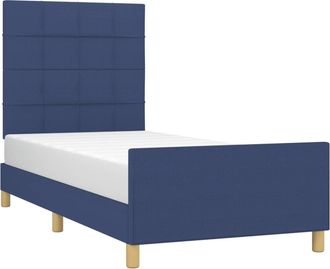 vidaXL Estructura De Cama Sin Colch&oacute;n Tela Azul 100x200 Cm Vidaxl