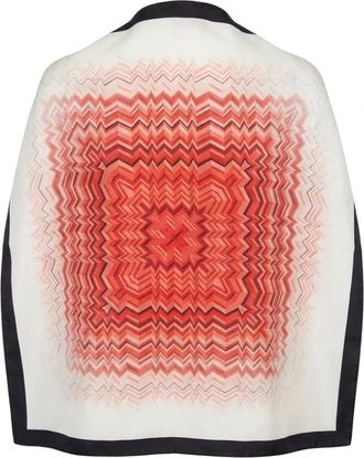 Missoni Zijden Foulard met Macro Zigzag Print - Dames - Zijden sjaals - Veelkleurig - ONE Size - Accessoires