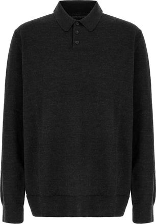 Maison Margiela Slate Wool Polo Shirt