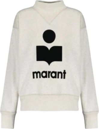 Isabel Marant Witte Moby Sweatshirt met Lange Mouwen - Dames - Sweatshirts - Wit - L - Katoen - Hoodies & sweatvesten