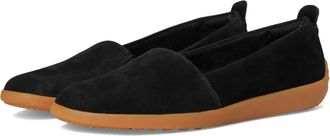 Softwalk Womens Softwalk Deva Flats Black Nubuck Casual Round Toe Slip On HAWK1664