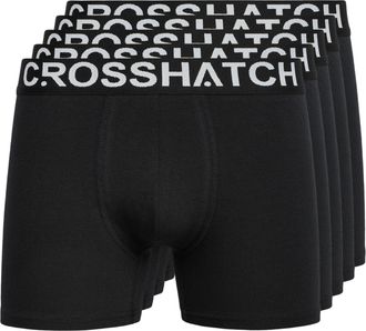 Crosshatch Heren Astral Boxershorts (Set van 5) (Zwart)