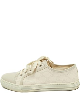 Gucci leather-panel sneakers - Neutrals