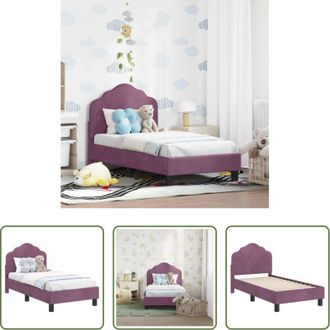vidaXL Struttura letto - Struttura letto per bambini con testata Viola 70 x 140 cm