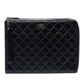 Chanel Pre-owned Vintage Clutch - Dames - Pre-owned - Zwart - Maat: ONE Size Leer