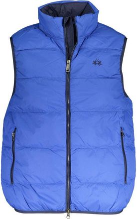 La Martina Blue Polyamide Mens Mens Vest