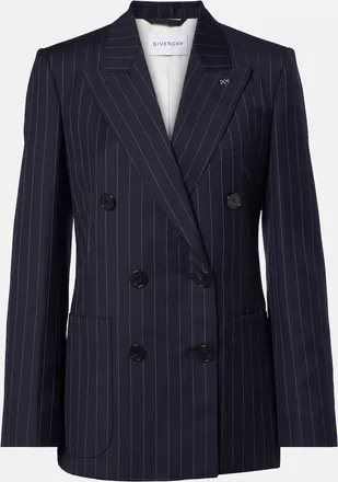Givenchy Pinstripe double-breasted wool blazer