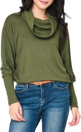 Gibsonlook Cozy Up Cowl Neck Sweater in Martini Olive at Nordstrom Rack, Size Xx-Small